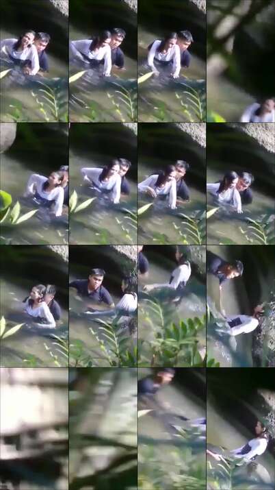 Nonton Video Mesum Sambil Mandi di Sungai