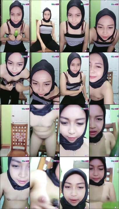 Video Cewe Jilbab Cantik Live Show Pake Timun